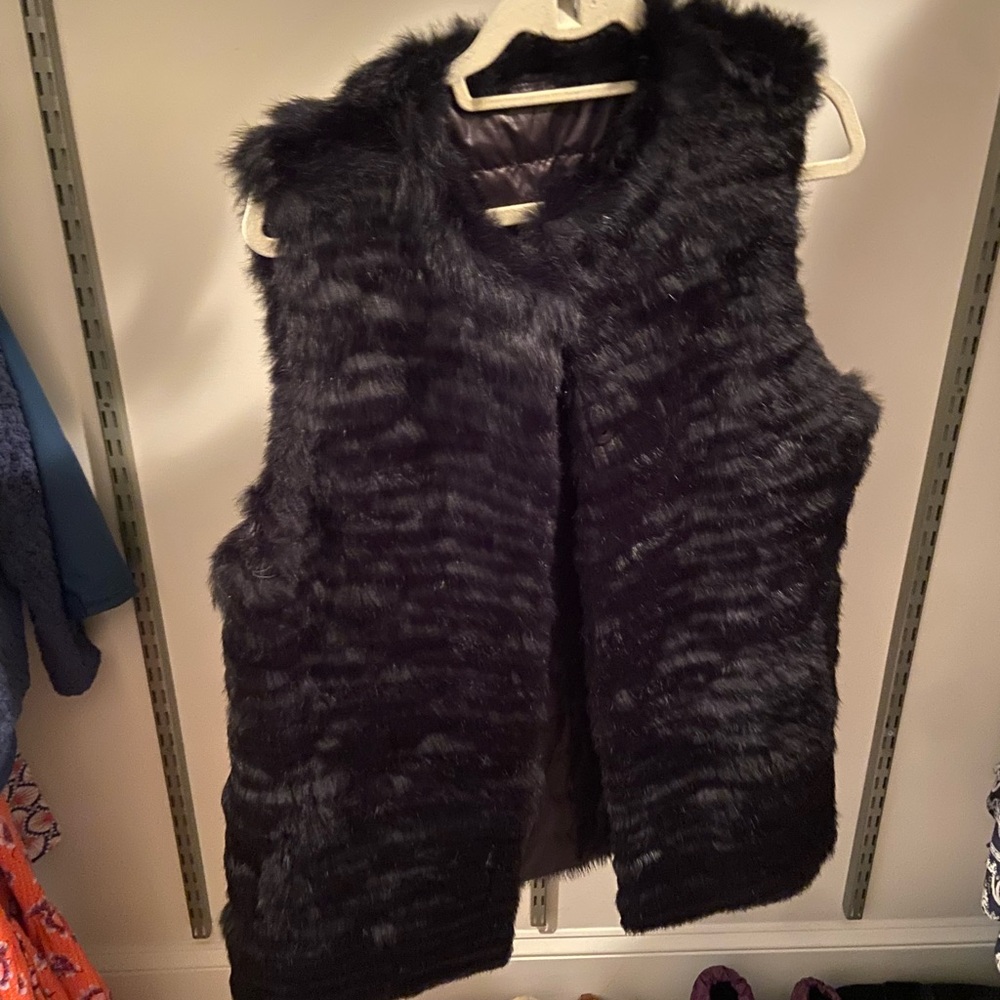 NWOT designer faux fur vest